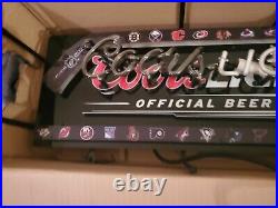 Rare Coors light NHL hockey beer neon bar sign mancave new pub display garage
