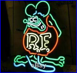 Rare Green RAT FINK RETRO RF Logo Beer Bar Neon Sign 19''X15'' V65 limited offer