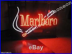Rare Marlboro Cigarettes And Match Smoke BEER BAR REAL NEON LIGHT SIGN Free Ship