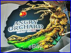 Rare New Angry Orchard Hard Cider Beer Logo 3D Led Light Lamp Bar Neon Sign 17
