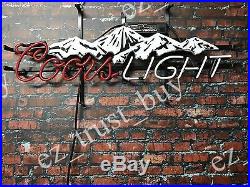 Rare New Coors Light Mountain Beer Neon Sign 24x16