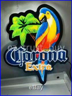 Rare New Corona Extra Parrot Palm Tree Beer 3D Led Light Lamp Neon Sign 17