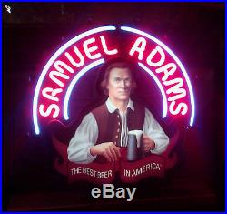 Rare New Samuel Adams Beer Man Cave Beer Bar Neon Light Sign 19x15