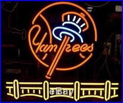 Rare New York Yankees Logo Beer Neon Sign 24x20