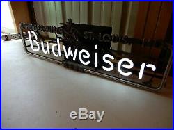 Rare Vintage 1930's Budweiser Beer Neon Lighted Sign Anheuser-Busch St Louis