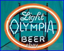 Rare Vintage Olympia Neon Lighted Beer Sign Bar Light