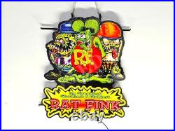Rat Fink Hot Rod Garage Beer 24x20 Vivid LED Neon Sign Light Lamp With Dimmer