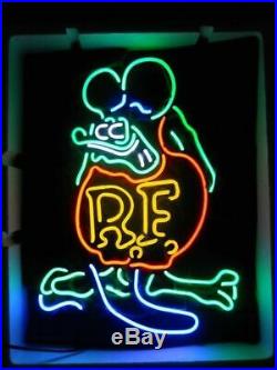 Rat Fink RF Characters Real Neon Sign Beer Bar Night Light Home Decor Man Cave