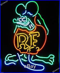 Rat Fink RF Ratrod Hot Rod Garage Man Cave Beer Bar Real Neon Sign Wall Light