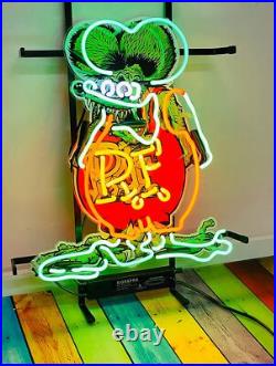 Rat Fink Rat Hot Rod RF 20x16 Neon Sign Light Lamp With HD Vivid Printing