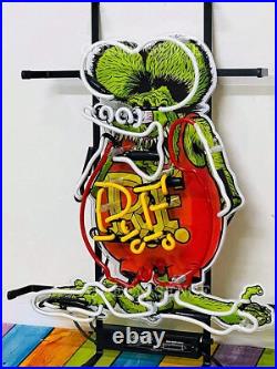 Rat Fink Rat Hot Rod RF 20x16 Neon Sign Light Lamp With HD Vivid Printing