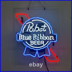 Real Glass Display Neon Signs pabst blue ribbon beer 19x15