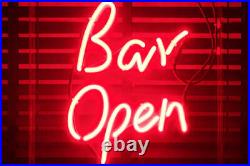 Red Bar Open Neon Sign Lamp Light Acrylic Beer Bar With Dimmer