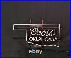 Red Coors Oklahoma Neon Light Sign Decor Beer Bar Glass Neon