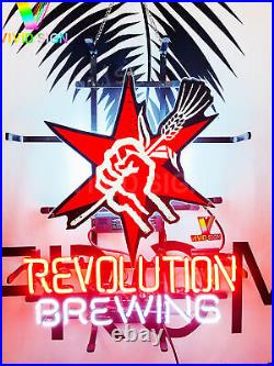 Revolution Brewing Beer Chicago 20x16 Neon Sign Light Lamp HD VIvid Printing