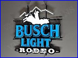 Rodeo Cowboy Beer Lager 24 Vivid LED Neon Sign Light Lamp With Dimmer VL