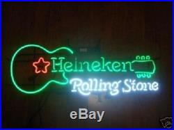 Rolling Stone Dutch Lager Guitar- ME102 Beer Neon Light Sign FREE SHIPPING