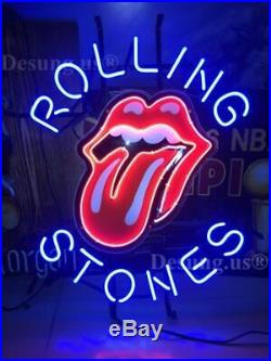 Rolling Stones Vivid Lager Bar Beer Neon Light Sign 20x16 Artwork Poster