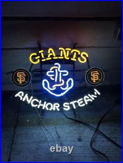 SF San Francisco Giants Anchor Steam Beer 24x20 Neon Light Lamp Sign Bar Decor