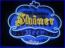 SHINER BEER 100 Year Anniversary Neon Sign / Bar Light RARE Texas lone star