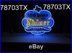 SHINER BEER 100 Year Anniversary Neon Sign / Bar Light RARE Texas lone star