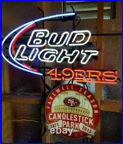 San Francisco 49ers Candlestick Park Neon Light Sign 32x24 Beer Bar Decor