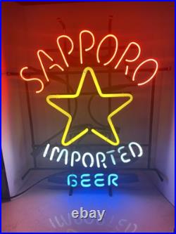 Sapporo Imported Beer Bar Neon Light Sign 24x20