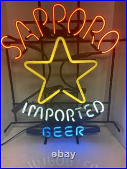 Sapporo Imported Beer Bar Neon Light Sign 24x20