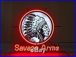 Savage Arms Neon Light Sign 20x16 Beer Cave Gift Lamp Bar