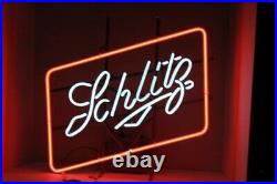 Schlitz Neon Sign Light Beer Bar Pub Wall Hanging Handcraft Artwork Gift 17x14