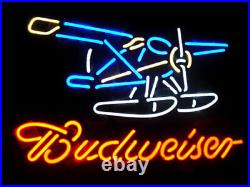 Seaplane Floatplane Plane Beer 20x16 Neon Sign Lamp Light Bar Open Wall Decor