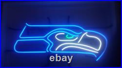 Seattle Seahawks 20x16 Neon Sign Bar Lamp Beer Light Night