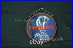 Shelby 3D LED Neon Sign Lamp Light 16x16 Hanging Nightlight Decor Beer EY