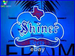 Shiner Beer Specialty Texas Lamp Neon Light Sign 20x16 With HD Vivid Printing