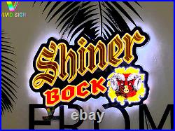 Shiner Bock Beer Ram 3D LED 20 Neon Light Sign Lamp Bar Wall Decor Club Display