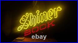 Shiner Bock Beer Texas TX 20x16 Neon Sign Light Lamp Bar Club Wall Decor Glass