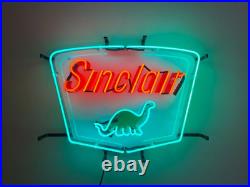 Sinclair Dino Gasoline Motor Oil HD Vivid 20x16 Neon Sign Light Lamp Beer NY