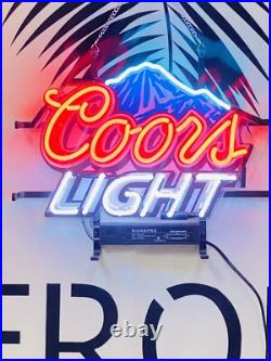 Snow Mountain Beer With HD ViVid Neon Sign 15x12 Light Lamp Garage Decor SY