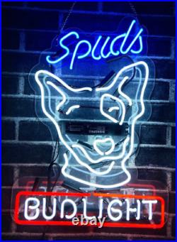 Spuds Mackenzie Beer Lager Acrylic Neon Sign 20x16 Lamp Light Decor Bar SY