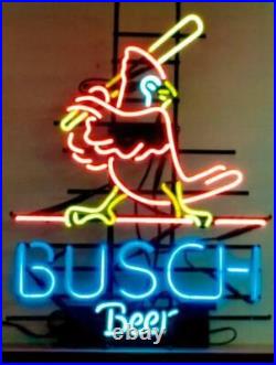 St. Louis Cardinals Baseball Beer 17x14 Neon Light Sign Lamp Wall Decor Glass
