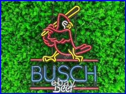 St. Louis Cardinals Beer Lager 24x20 Vivid LED Neon Sign Light With Dimmer
