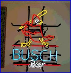 St Louis Cardinals Busch Beer Neon Light Sign 17x14 Lamp Bar Artwork Glass