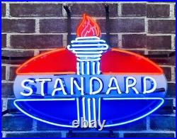 Standard Gas Oil Gasoline 20x16 Neon Sign With HD Vivid Printing Beer Bar EY