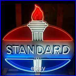 Standard Gas Oil Gasoline 24x20 Neon Light Lamp With HD Vivid Printing Sign