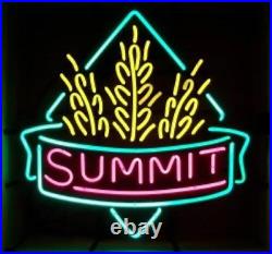 Summit Beer Real Glass Neon Sign Light Workshop Club Bar Party Lamp Decor 24