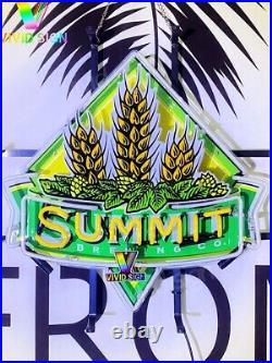 Summit Brewing Beer Wheat 17x17 Neon Lamp Sign Light With HD Vivid Printing
