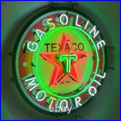 Texaco Gasoline Neon Sign Gas Station Wall Decor HD Printing Artwork Gift 24x24