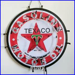 Texaco Gasoline Neon Sign Gas Station Wall Decor HD Printing Artwork Gift 24x24