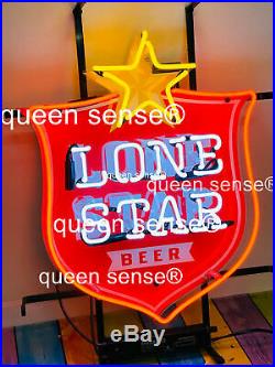 Texas Lone Star Beer Shield Light Lamp Neon Sign 20 With HD Vivid Printing