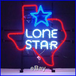 Texas Lone Star Neon sign Mancave Garage Alamo Everything's bigger bar beer lamp